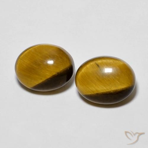 5.69ctw Natural Golden Brown Tiger's Eye, Oval, Opaque