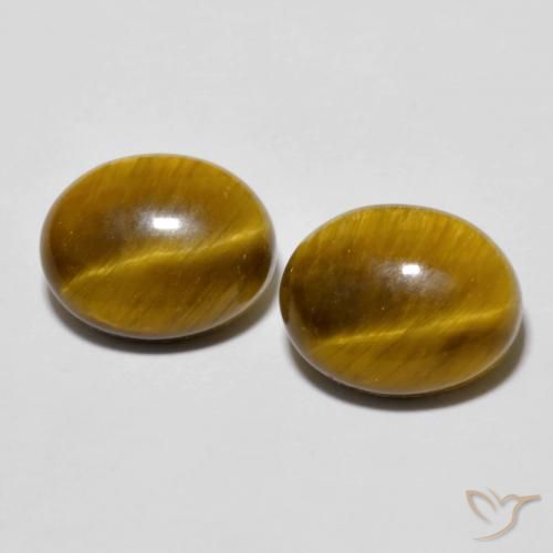 5.85ctw Natural Yellowish Brown Tiger's Eye, Oval, Opaque