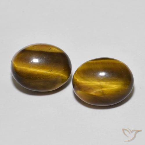 6.06ctw Natural Golden Brown Tiger's Eye, Oval, Opaque