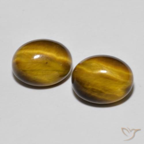 6.11ctw Natural Golden Brown Tiger's Eye, Oval, Opaque