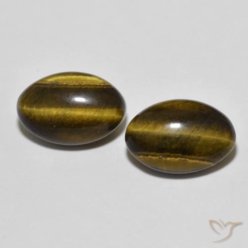 7.97ctw Natural Warm Brown Tiger's Eye, Oval, Opaque