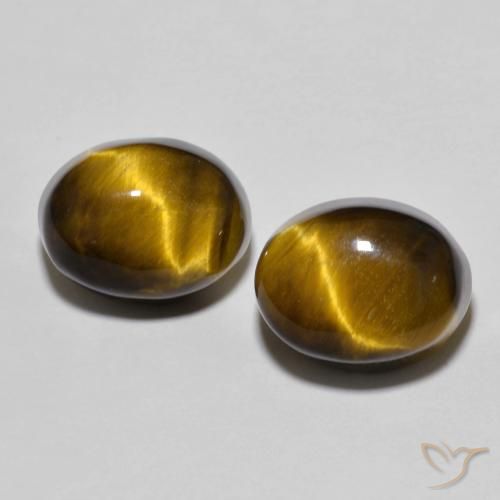 10.69ctw Natural Golden Brown Tiger's Eye, Oval, Opaque