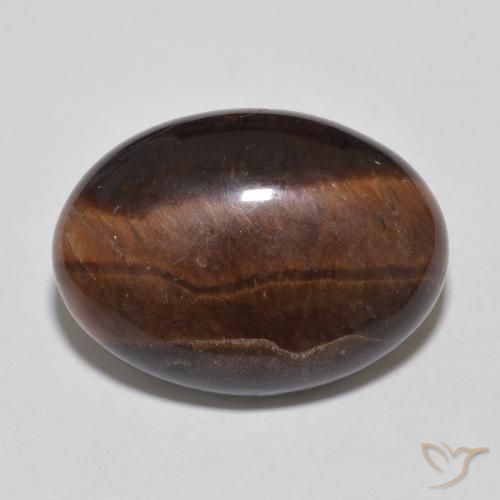 10.70ct Natural Hickory Brown Tiger's Eye, Oval, Opaque