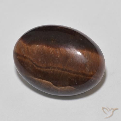 10.70 ct Brown Tiger's Eye Stone, Natural Tiger's Eye in Oval Cabochon Shape for Sale