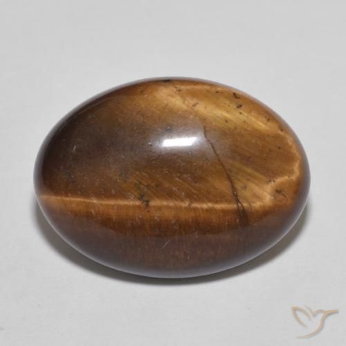 عين النمر البيضاوية 9.5 قيراط ، <cite dir="ltr" lang="en">18.4 x 13.5</cite> مم من الهند, Photo A