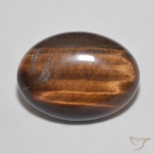 10.26ct Natural Deep Cinnamon Brown Tiger's Eye, Oval, Opaque