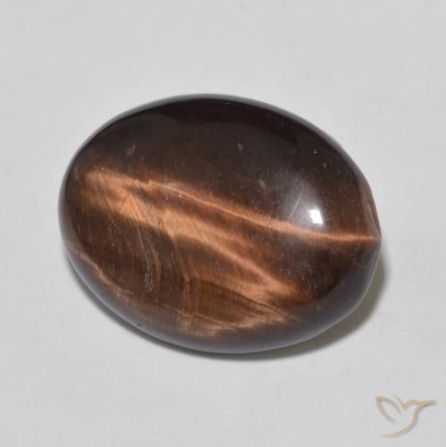 8.35 ct Brown Tiger's Eye Stone, Natural Tiger's Eye in Oval Cabochon Shape for Sale
