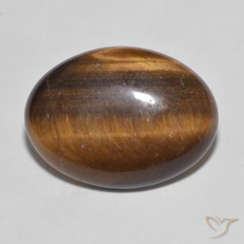 9.35ct Natural Warm Brown Tiger's Eye, Oval, Opaque