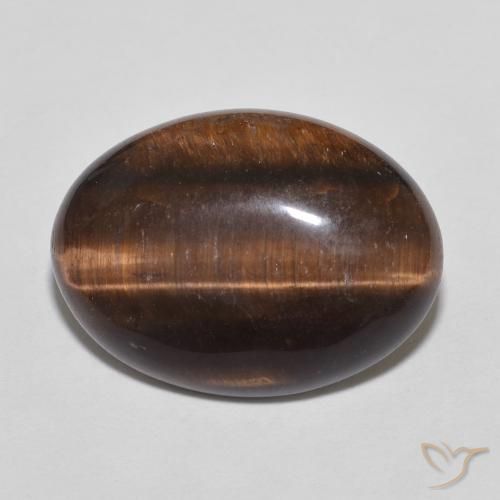 8.77ct Natural Hickory Brown Tiger's Eye, Oval, Opaque