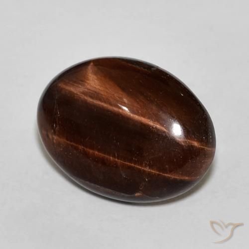 10.52 ct Brown Tiger's Eye Stone, Natural Tiger's Eye in Oval Cabochon Shape for Sale