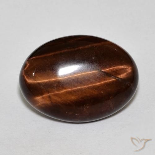 11.25ct Natural Medium Brown Tiger's Eye, Oval, Opaque