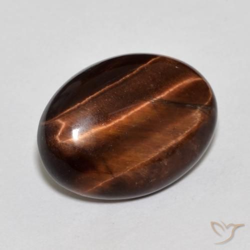 11.25 ct Brown Tiger's Eye Stone, Natural Tiger's Eye in Oval Cabochon Shape for Sale