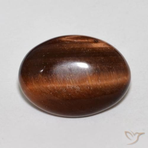 9.59 ct Oval Tiger's Eye, 18.2 x 13.4 mm From India, Photo A
