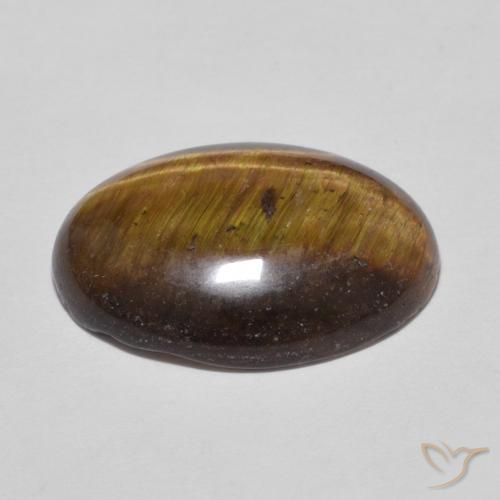Tiger's Eye Gemstone in 18.4 x 13.6 mm Size for Sale, Tiger's Eye Stone in Warm Brown Color
