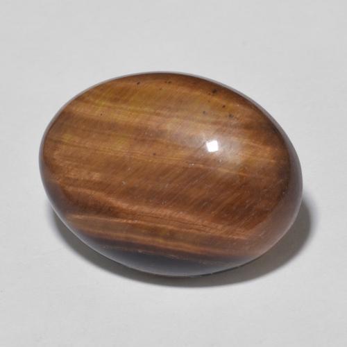 18,4 x 13,7mm ovaler brauner Tigerauge aus Indien, Gewicht 10,04 ct, 1 Stück Tigerauge - Farbe: Rötlich-braun, natürlicher Edelstein in Opaque Reinheit, Mohs-Härte von 6,5 - 7 Geeignet für den täglichen Gebrauch im Schmuck, Photo A