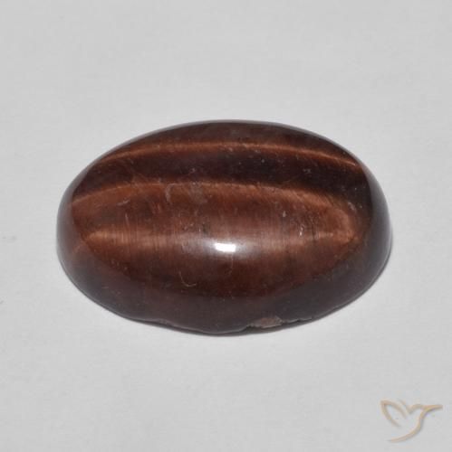 Tiger's Eye Gemstone in 16 x 12 mm (calibrated) Size for Sale, Tiger's Eye Stone in Pecan Brown Color
