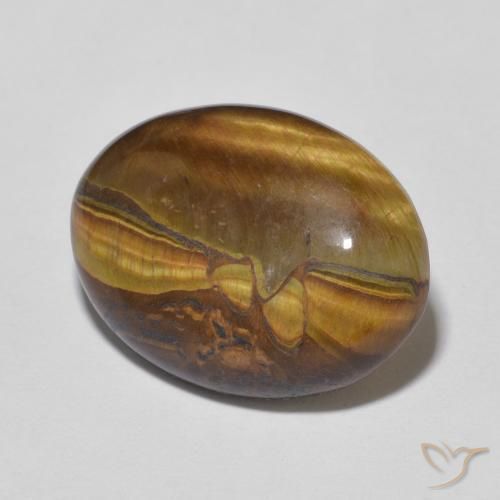 9.28ct Natural Gold Brown Tiger's Eye, Oval, Opaque