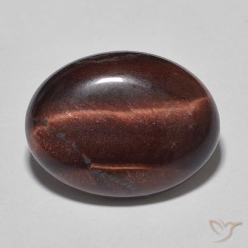 7.98 ct Brown Tiger's Eye Stone, Natural Tiger's Eye in Oval Cabochon Shape for Sale