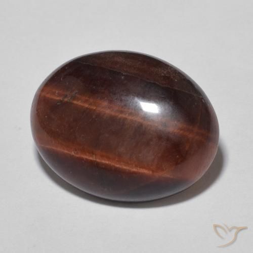 7.47 ct Brown Tiger's Eye Stone, Natural Tiger's Eye in Oval Cabochon Shape for Sale
