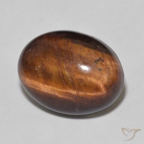9.18 ct Brown Tiger's Eye Stone, Natural Tiger's Eye in Oval Cabochon Shape for Sale