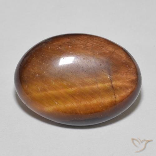 10.25ct Natural Warm Brown Tiger's Eye, Oval, Opaque