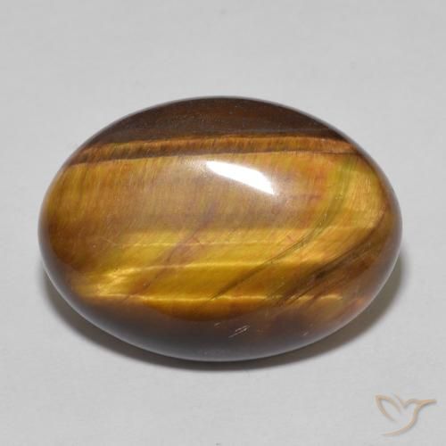 10.5 ct Oval Tiger's Eye, 18.3 x 13.5 mm From India, Photo A