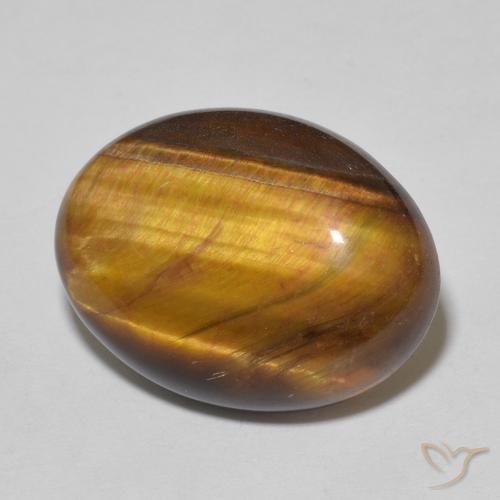 10.50 ct Brown Tiger's Eye Stone, Natural Tiger's Eye in Oval Cabochon Shape for Sale