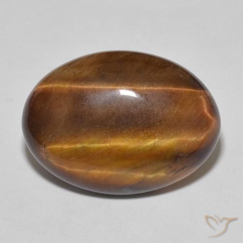 9.66ct Natural Golden Brown Tiger's Eye, Oval, Opaque