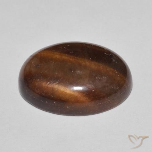 Tiger's Eye Gemstone in 16 x 12 mm (calibrated) Size for Sale, Tiger's Eye Stone in Orange Brown Color