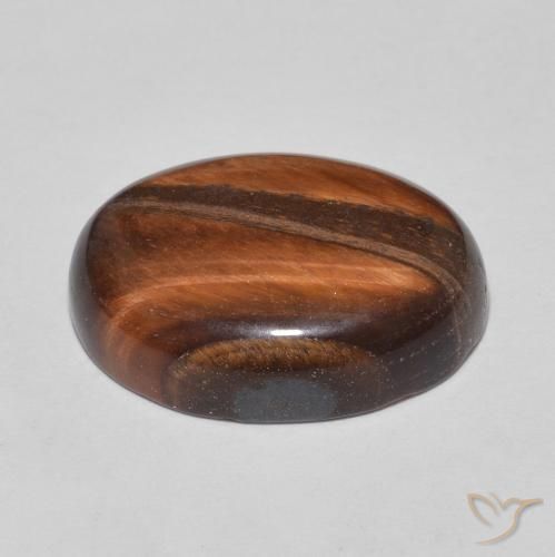 Tiger's Eye Gemstone in 16 x 12 mm (calibrated) Size for Sale, Tiger's Eye Stone in Warm Brown Color
