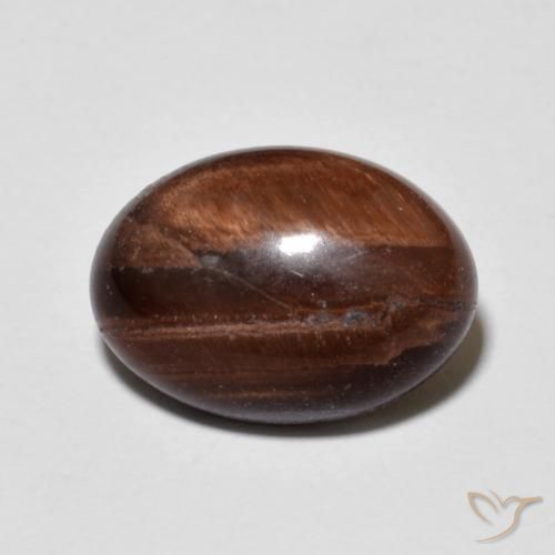 6.22ct Natural Reddish Brown Tiger's Eye, Oval, Opaque