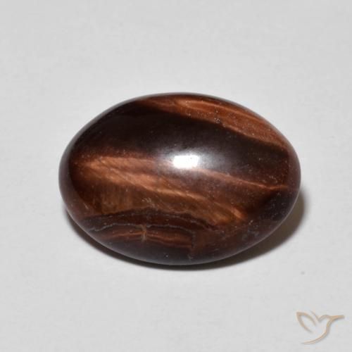 4.17ct Natural Pecan Brown Tiger's Eye, Oval, Opaque