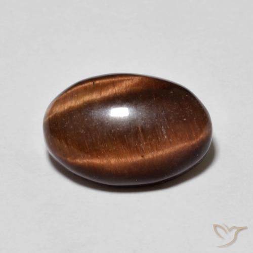 5.24ct Natural Pecan Brown Tiger's Eye, Oval, Opaque
