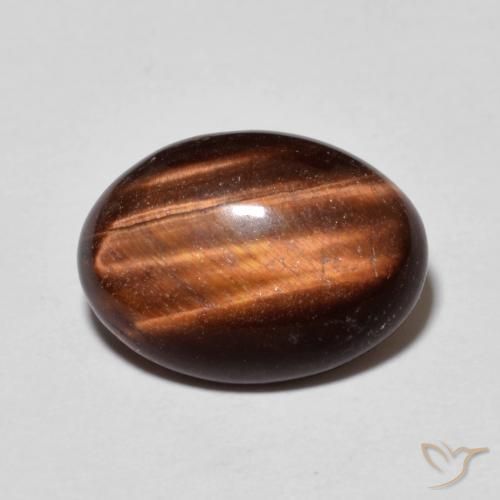 5.15ct Natural Reddish Brown Tiger's Eye, Oval, Opaque