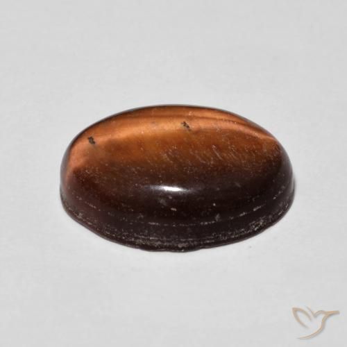 Tiger's Eye Gemstone in 14 x 10 mm (calibrated) Size for Sale, Tiger's Eye Stone in Reddish Brown Color