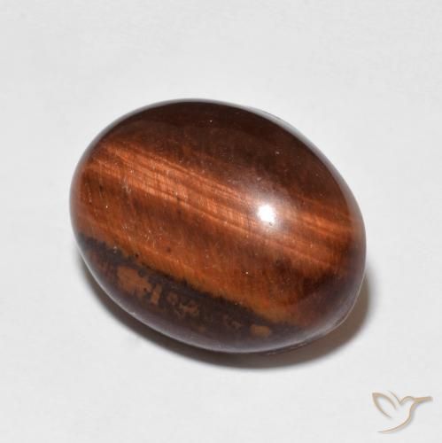 10.00 ct Brown Tiger's Eye Stone, Natural Tiger's Eye in Oval Cabochon Shape for Sale