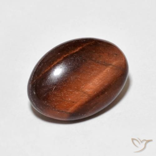 5.00 ct Brown Tiger's Eye Stone, Natural Tiger's Eye in Oval Cabochon Shape for Sale