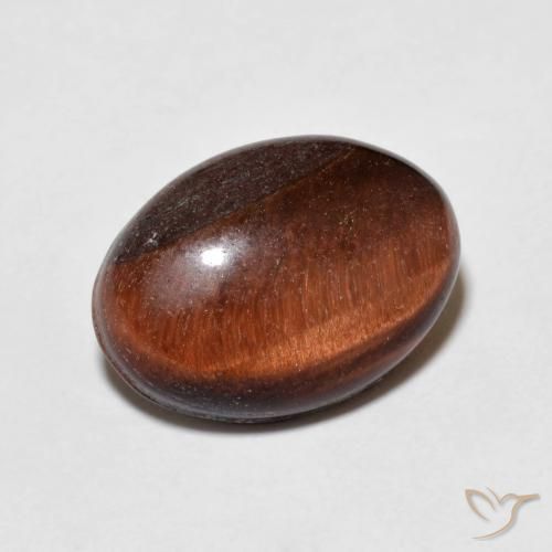 5.64 ct Brown Tiger's Eye Stone, Natural Tiger's Eye in Oval Cabochon Shape for Sale