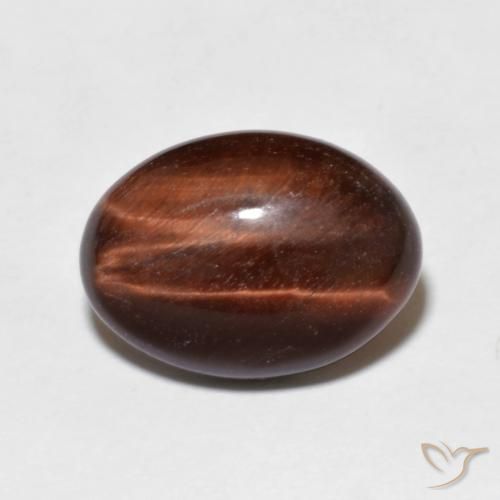 5.18ct Natural Warm Brown Tiger's Eye, Oval, Opaque