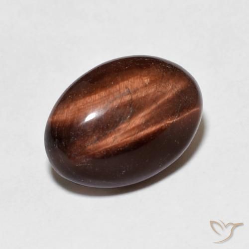 5.18 ct Brown Tiger's Eye Stone, Natural Tiger's Eye in Oval Cabochon Shape for Sale