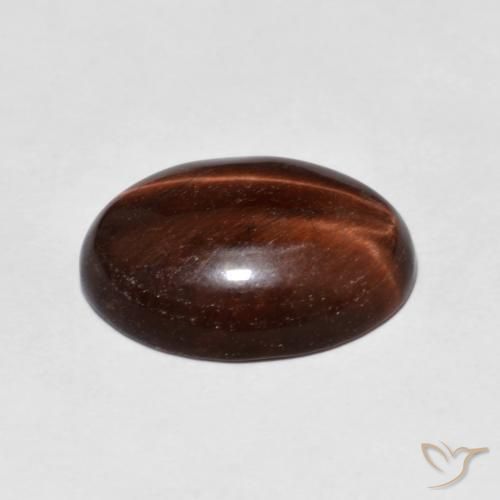 Tiger's Eye Gemstone in 14.2 x 10.4 mm Size for Sale, Tiger's Eye Stone in Warm Brown Color