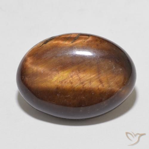 10.95ct Natural Warm Brown Tiger's Eye, Oval, Opaque