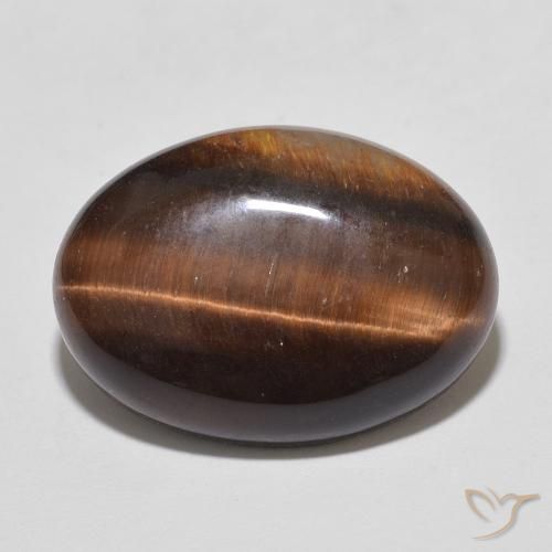 9.86ct Natural Reddish Brown Tiger's Eye, Oval, Opaque