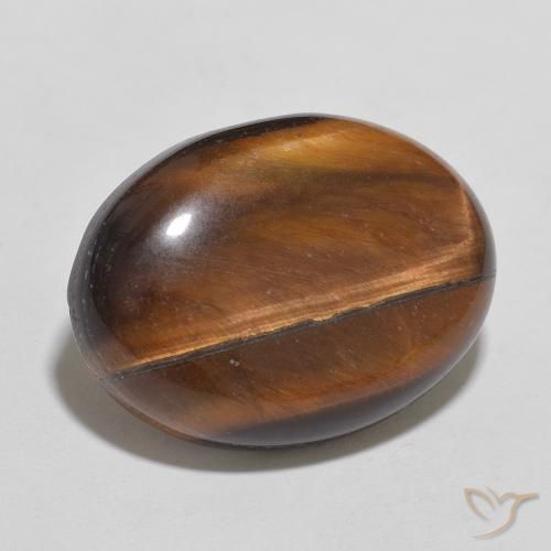 10.04 ct Brown Tiger's Eye Stone, Natural Tiger's Eye in Oval Cabochon Shape for Sale
