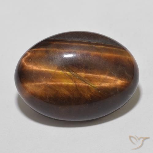 10.43ct Natural Cinnamon Brown Tiger's Eye, Oval, Opaque