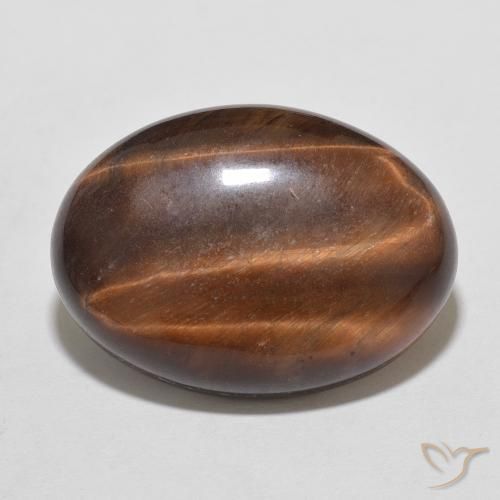 9.80ct Natural Cinnamon Brown Tiger's Eye, Oval, Opaque