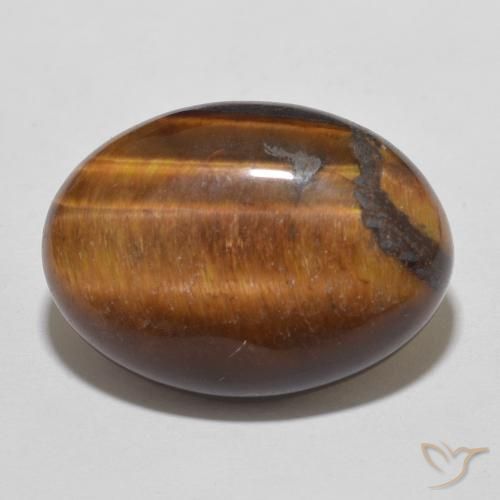 11.39ct Natural Warm Brown Tiger's Eye, Oval, Opaque