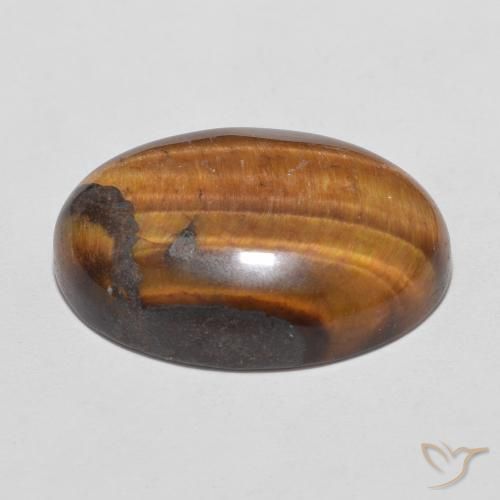 Tiger's Eye Gemstone in 18.6 x 13.6 mm Size for Sale, Tiger's Eye Stone in Warm Brown Color