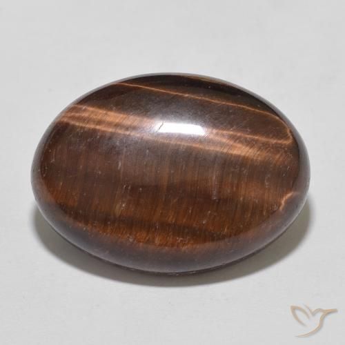 10.52ct Natural Warm Brown Tiger's Eye, Oval, Opaque