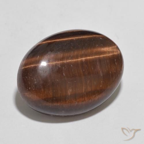 10.52 ct Brown Tiger's Eye Stone, Natural Tiger's Eye in Oval Cabochon Shape for Sale
